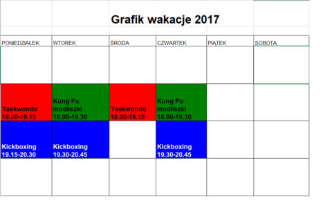 Grafik wakacyjny