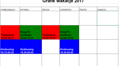 Grafik wakacyjny