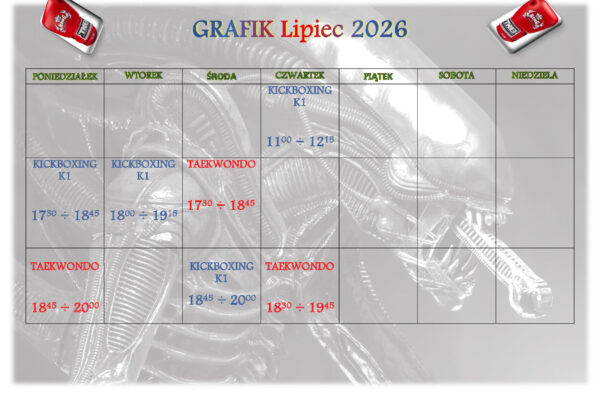 Grafik lipiec 2026